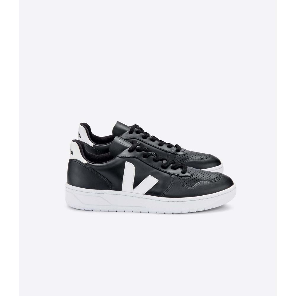 Αθλητικά Παπούτσια γυναικεια Veja V-10 LEATHER Black/White | GR 645KOR